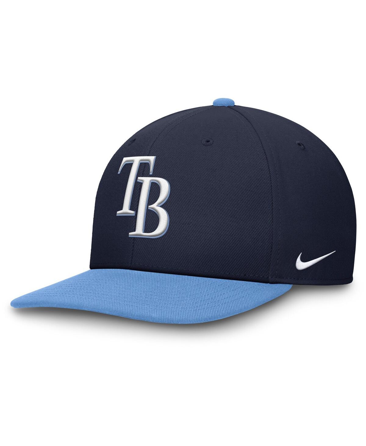 Nike Men's Navy/light Blue Tampa Bay Rays Evergreen Two-tone Snapback Hat In Navy,blue