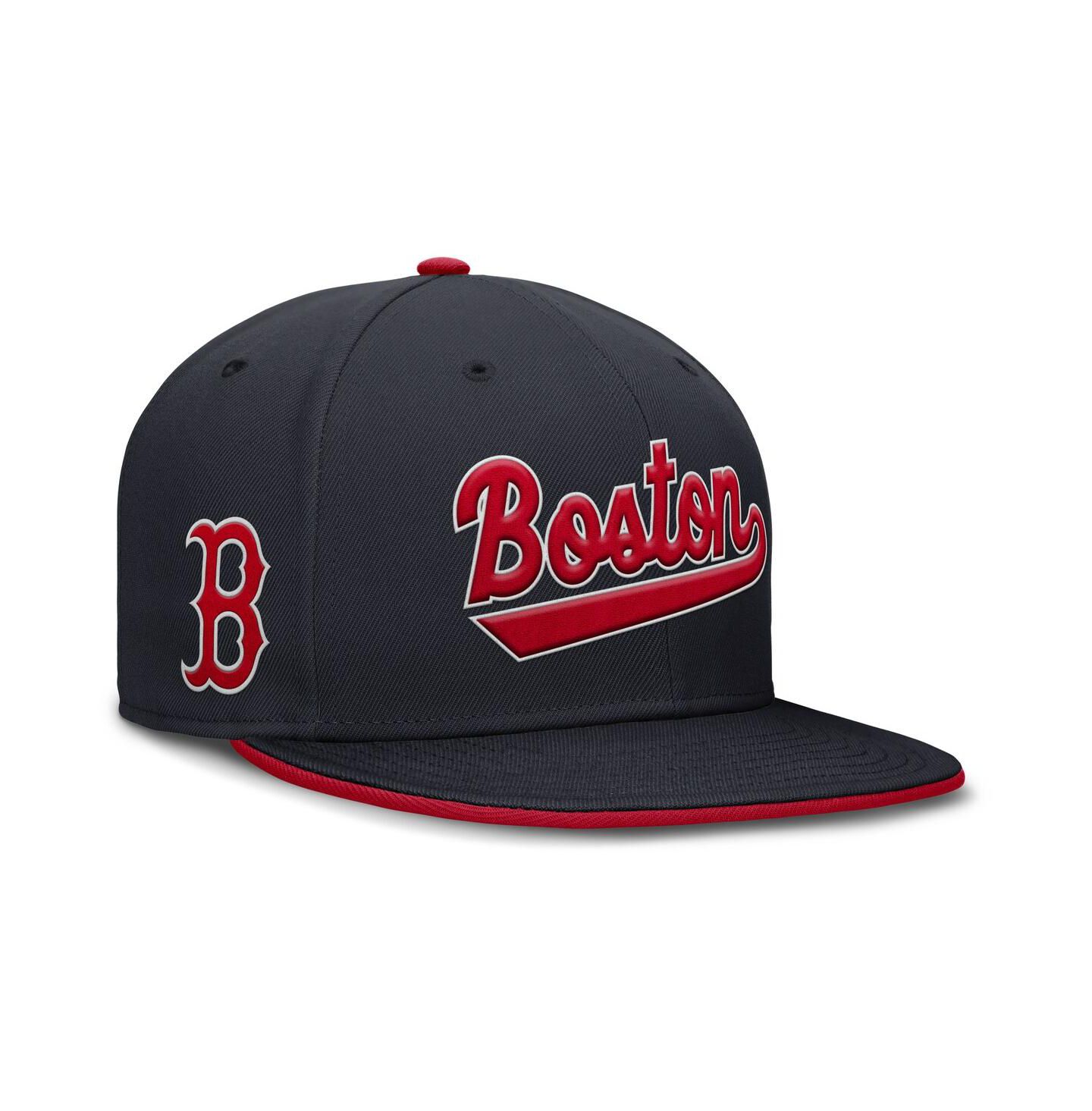 Мужская кепка Nike Navy Boston Red Sox True Performance Fitted Hat — фото 1