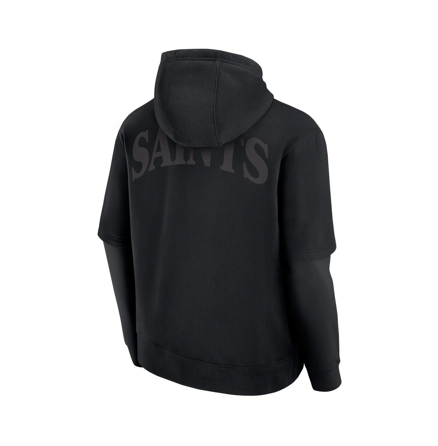 Худи Fanatics Black New Orleans Saints Sleek Elements Pullover — фото 2