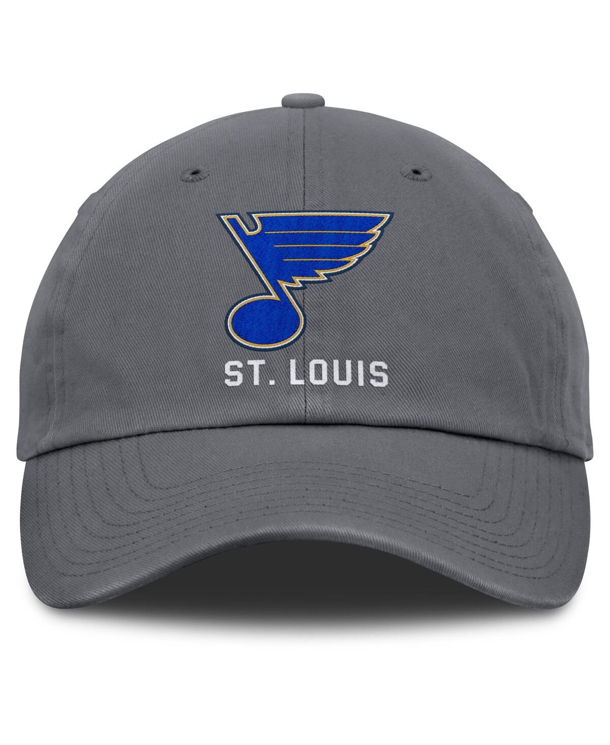 Fanatics Men's Charcoal St. Louis Blues Washed Adjustable Hat In Charcoal