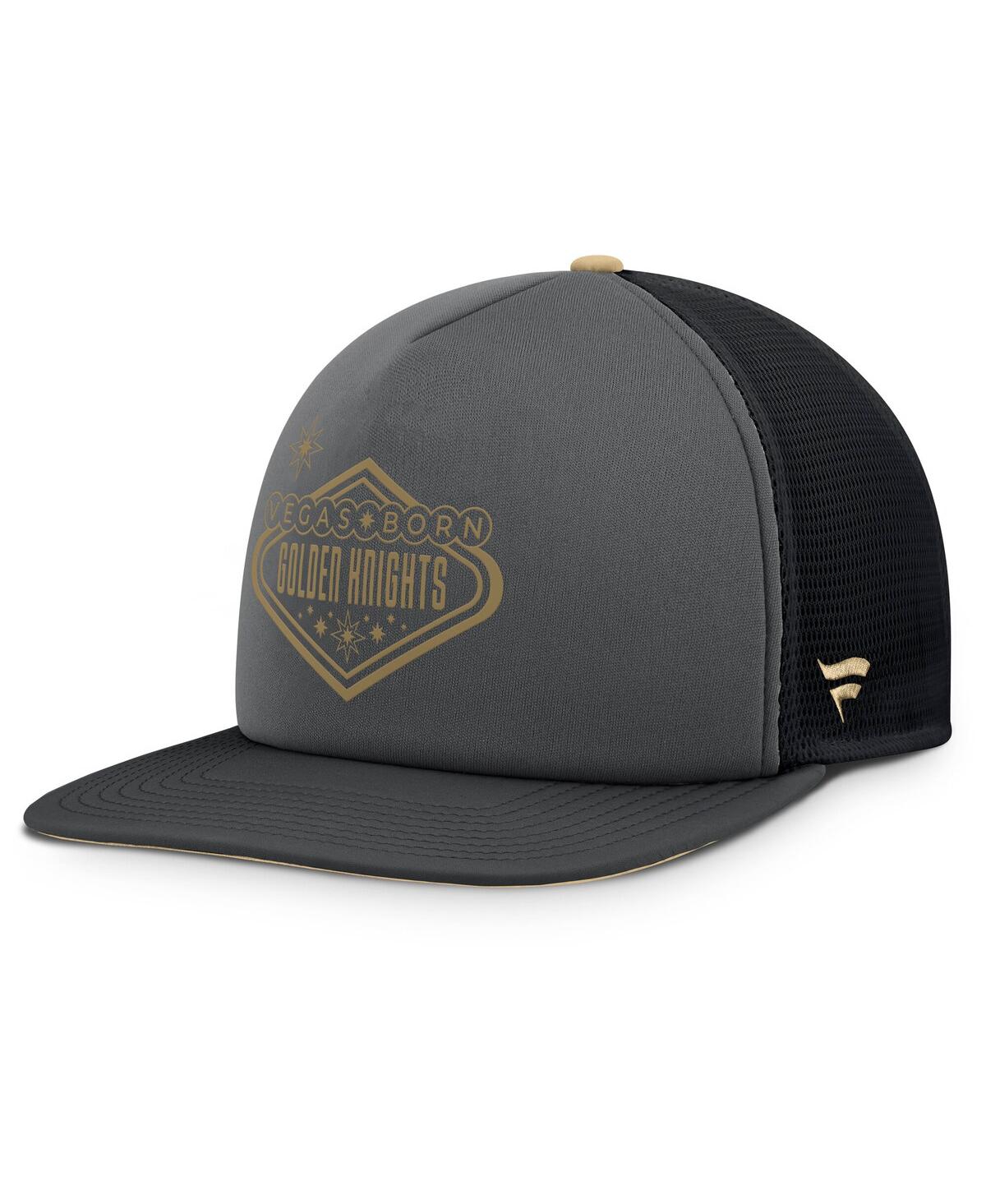 Fanatics Men's Gray/gold Vegas Golden Knights Authentic Pro Hometown Rink Foam Trucker Snapback Hat