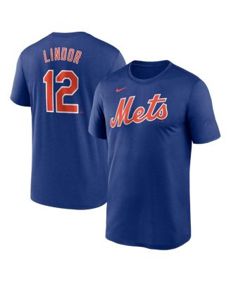 Nike - Men's Francisco Lindor Royal New York Mets Legend Name Number Performance T-Shirt