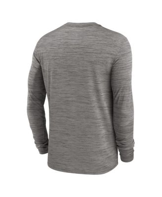 Men's Heather Gray Florida Gators 2024 Sideline Velocity Performance Long Sleeve T-Shirt