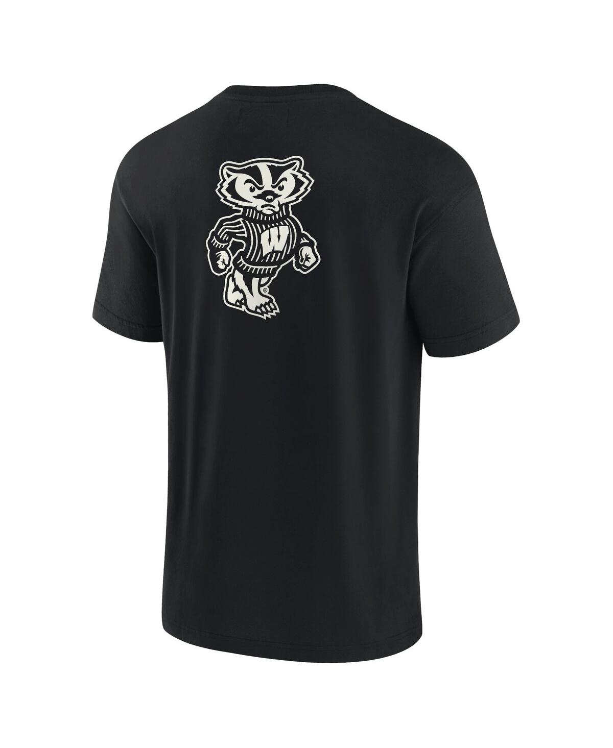 Fanatics Men's And Women's Black Wisconsin Badgers Elements Super Soft Short Sleeve T-shirt In Black
