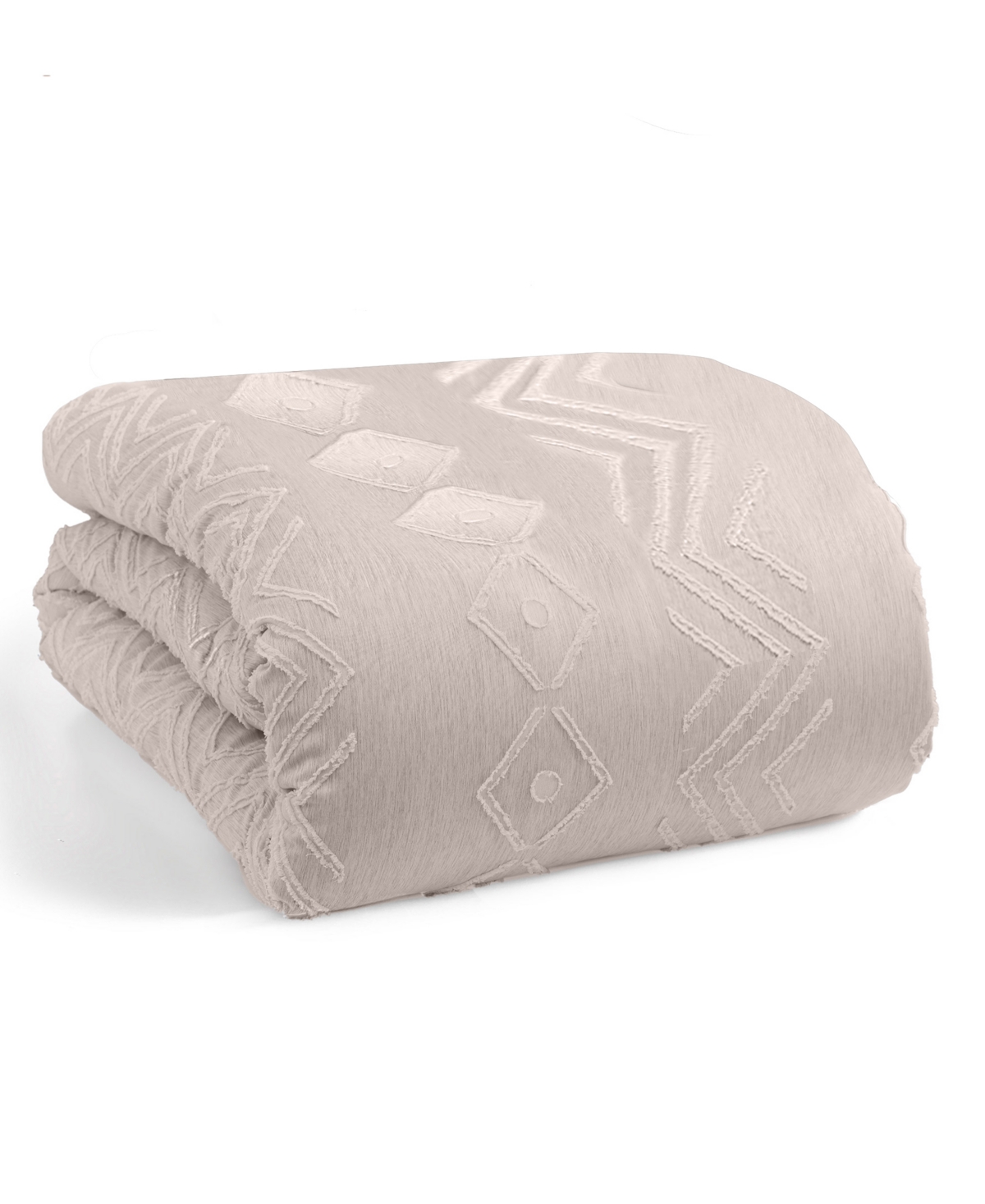 Unikome All Season Textured Jacquard Down Alternative Comforter, Full/queen In Neutral