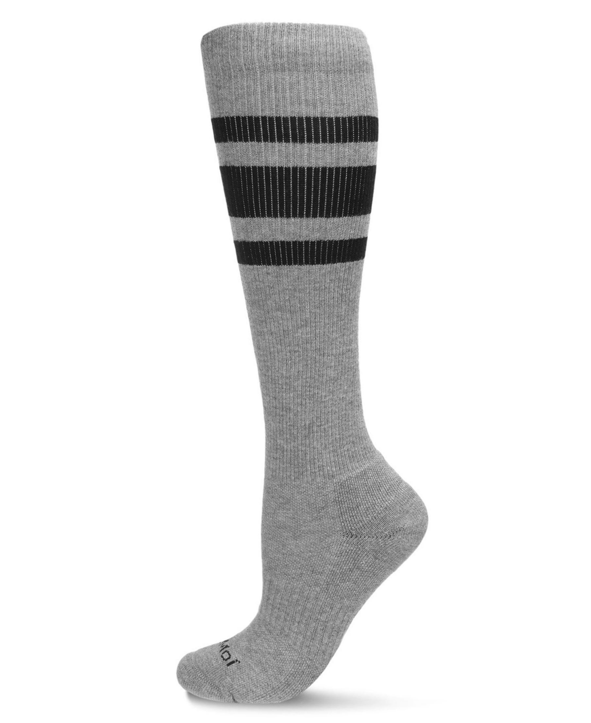 Women's Unisex Knee High 15-20mmHg Graduated Compression Socks WFC1520-1101 - Med Gray Heather