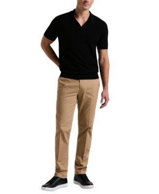 Men's Johnny Collar Stripe Polo Shirt