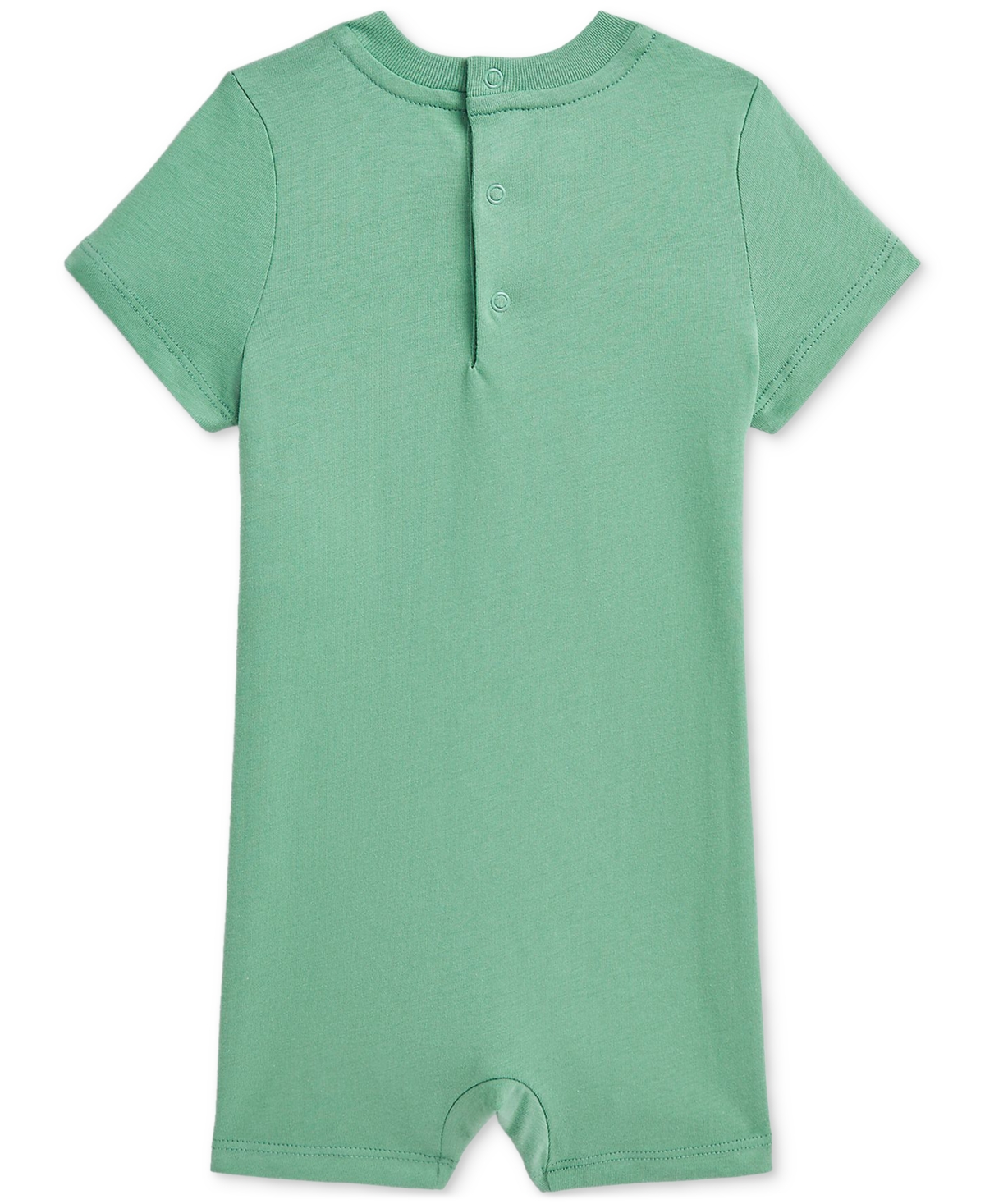 Polo Ralph Lauren Baby Cotton Jersey Bear Shortall In Green