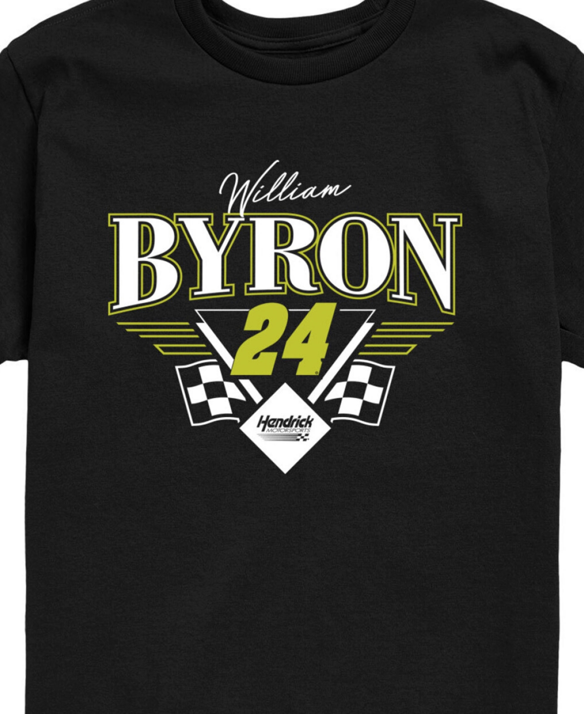 Hybrid Big Boys Nascar William Byron 24 Graphic T-shirt In Black