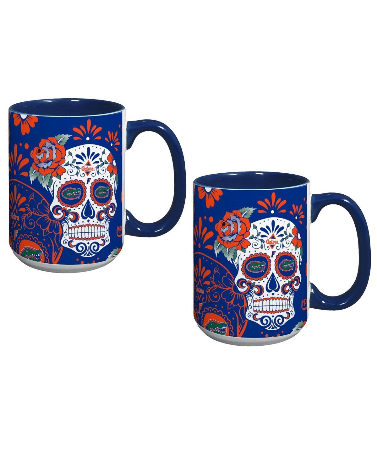 Indigo Falls Florida Gators Dia De Los Muertos Mug, Set Of 2 In No Color