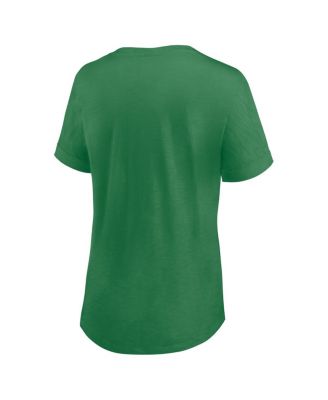 Women's Green Oregon Ducks True Classics Slub Flowy V-Neck T-Shirt