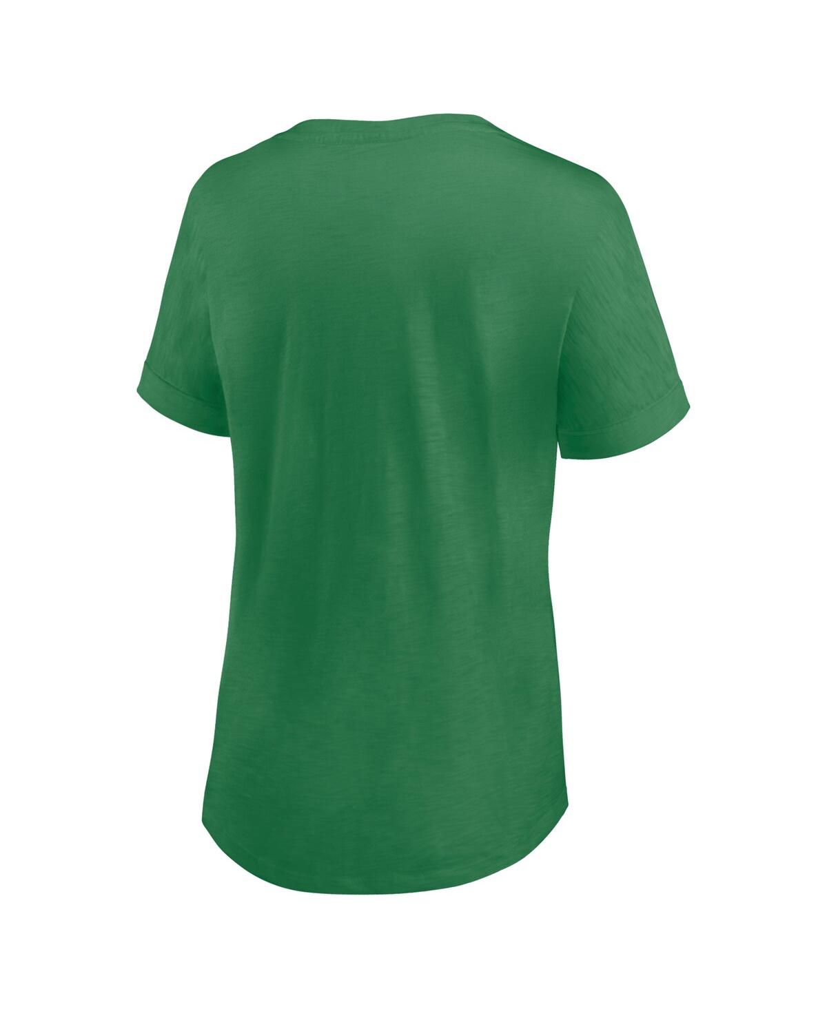Fanatics Women's Green Oregon Ducks True Classics Slub Flowy V-neck T-shirt In Green