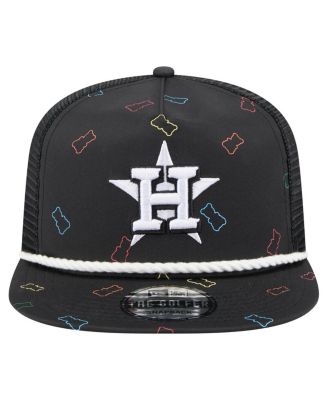 Men's Black Houston Astros Gummy Golfer Trucker Adjustable Hat