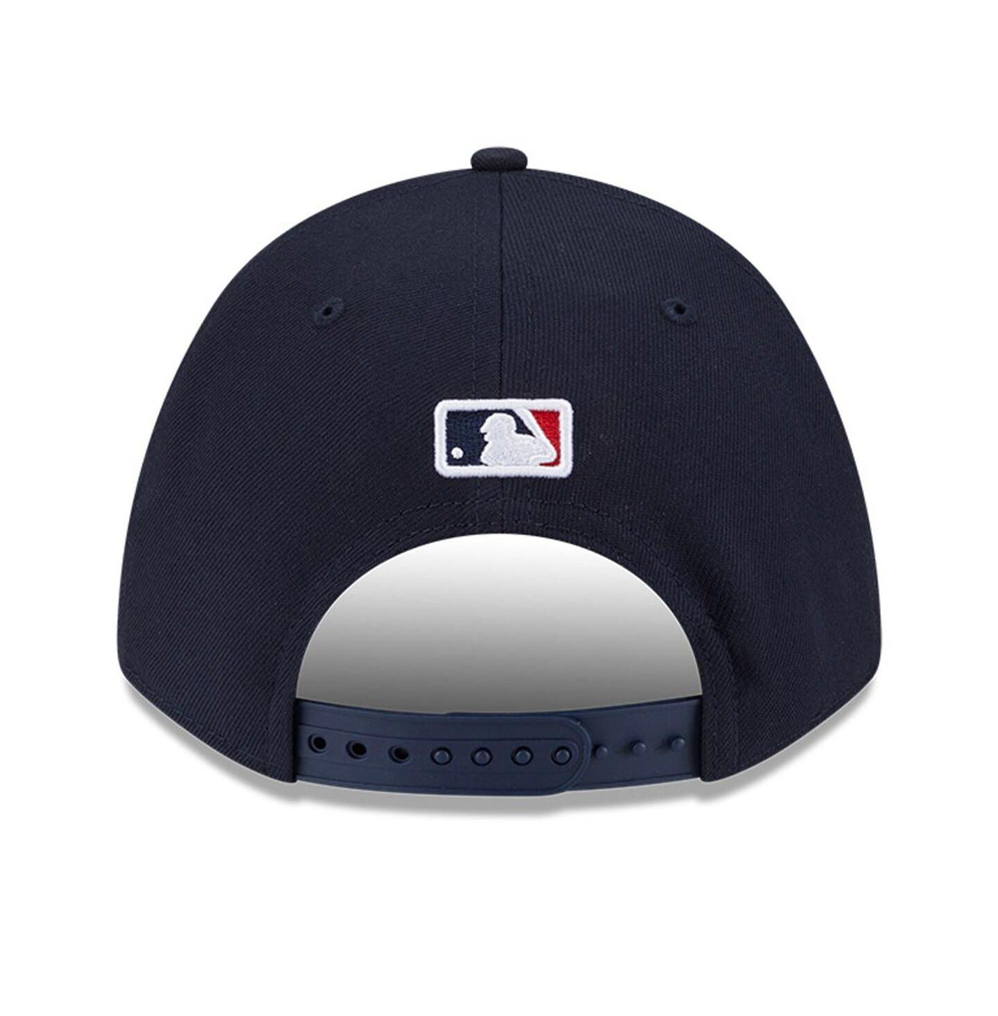 Мужская кепка New Era Navy Boston Red Sox Player Replica 9FORTY Adjustable Hat — фото 3