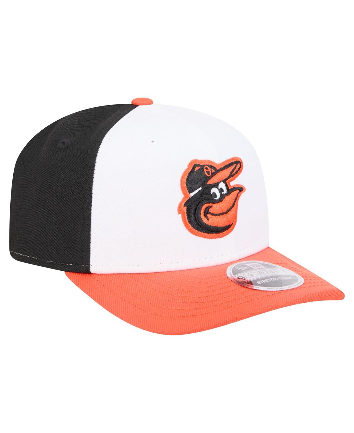 NEW ERA MEN'S BLACK/ORANGE BALTIMORE ORIOLES PLAYER REPLICA 9SEVENTY ADJUSTABLE HAT 