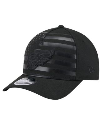 New Era - Men's Black Detroit Red Wings Game Day Stealth Flag 9FORTY A-Frame Adjustable Hat
