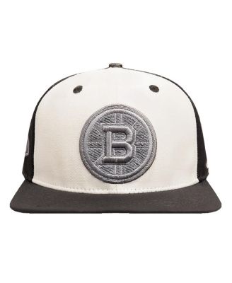Men's Cream Boston Bruins French Terry Snapback Hat