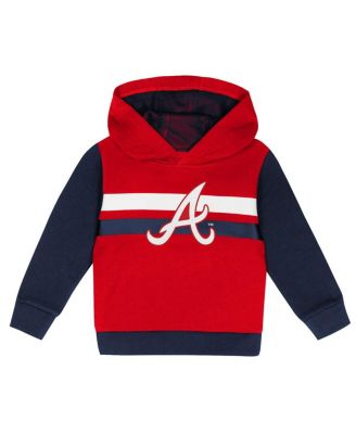 Toddler 2-Piece Red/Navy Atlanta Braves Wind Up Pullover Hoodie and Sweatpants Set