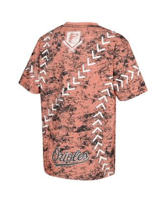 Big Boys and Girls Orange Baltimore Orioles Slide Score Bold T-Shirt