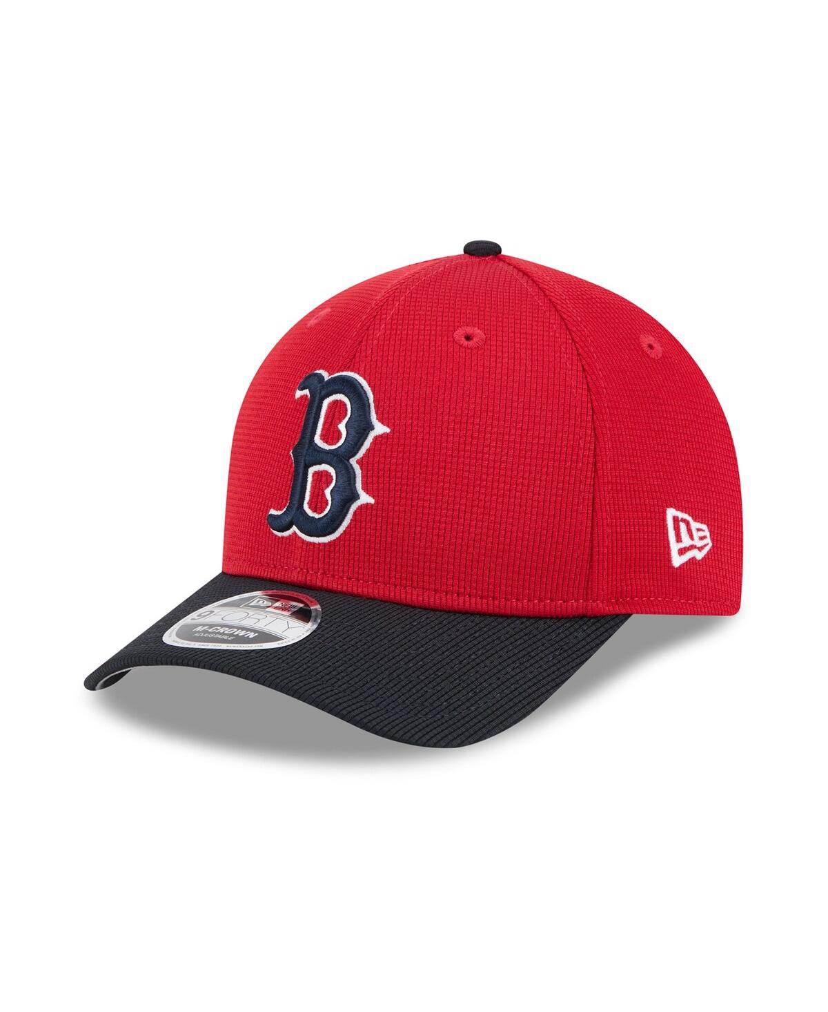 NEW ERA MEN'S RED/BLACK BOSTON RED SOX 2025 BATTING PRACTICE 9FORTY M-CROWN ADJUSTABLE HAT 