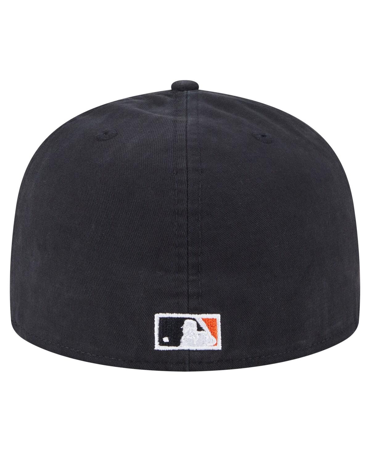 NEW ERA MEN'S BLACK SAN FRANCISCO GIANTS CHAMPIONSHIP SIDE FLAG A-FRAME 59FIFTY FITTED HAT 