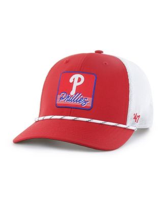 '47 Brand - Men's Red/White Philadelphia Phillies Scratch Adjustable Trucker Hat