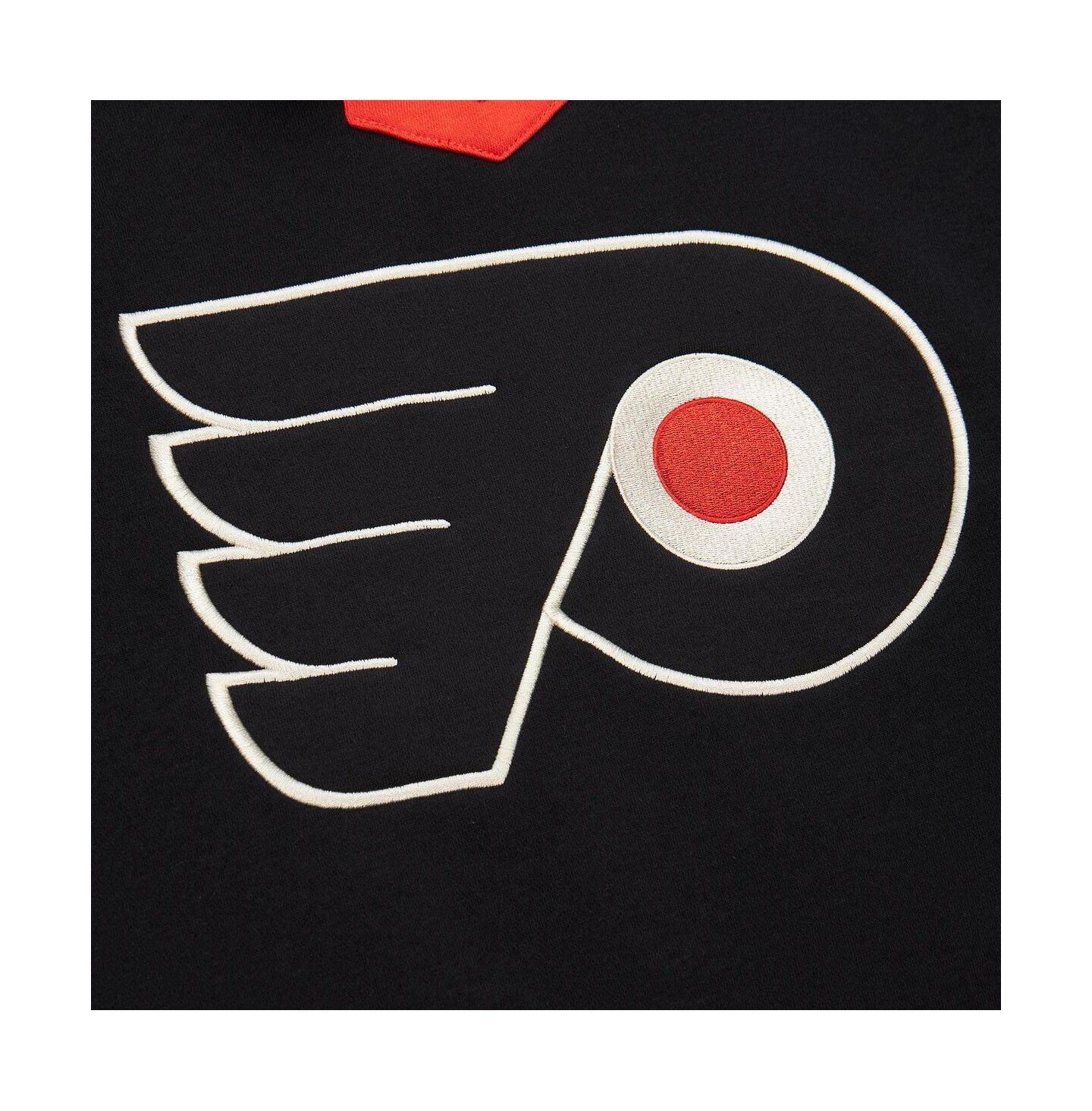 Женская толстовка Mitchell & Ness Black Philadelphia Flyers Heritage Lace-Up Pullover — фото 3