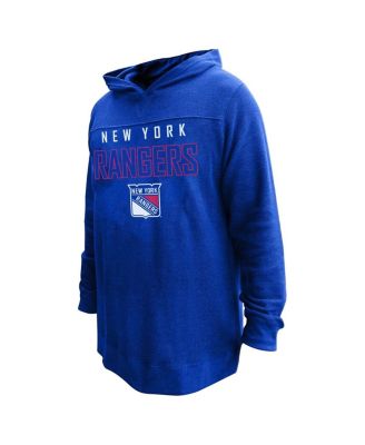 Women's Mika Zibanejad Blue New York Rangers Plus Size Name Number Thermal Pullover Hoodie