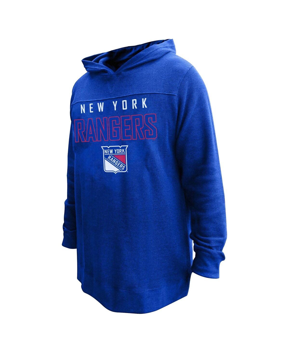Profile Women's Mika Zibanejad Blue New York Rangers Plus Size Name Number Thermal Pullover Hoodie In Blue