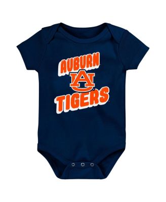 Newborn Navy Auburn Tigers Sunday Comics Bodysuit 3-pack