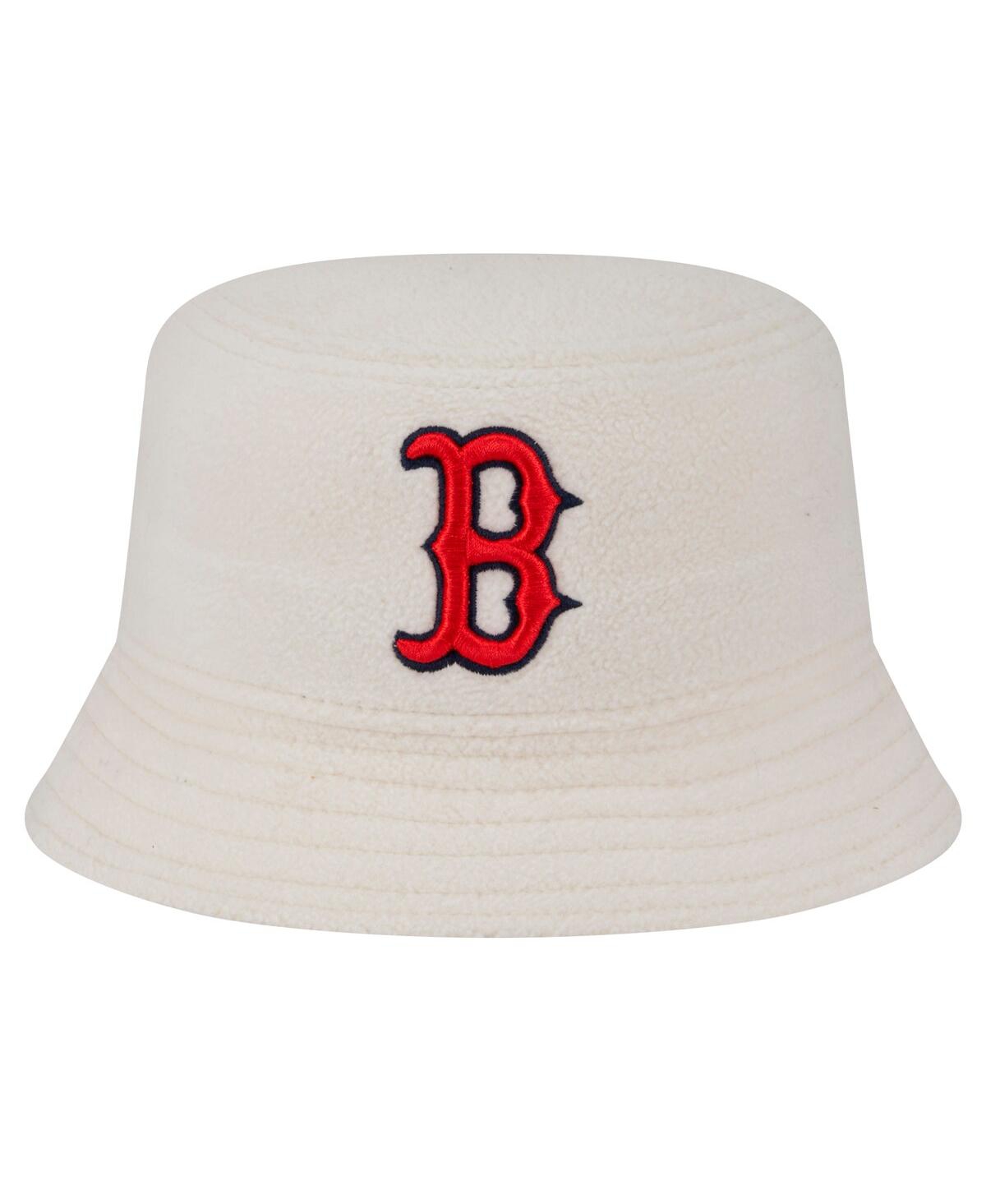 New Era Women's White Boston Red Sox Chrome Cozy Bucket Hat In White