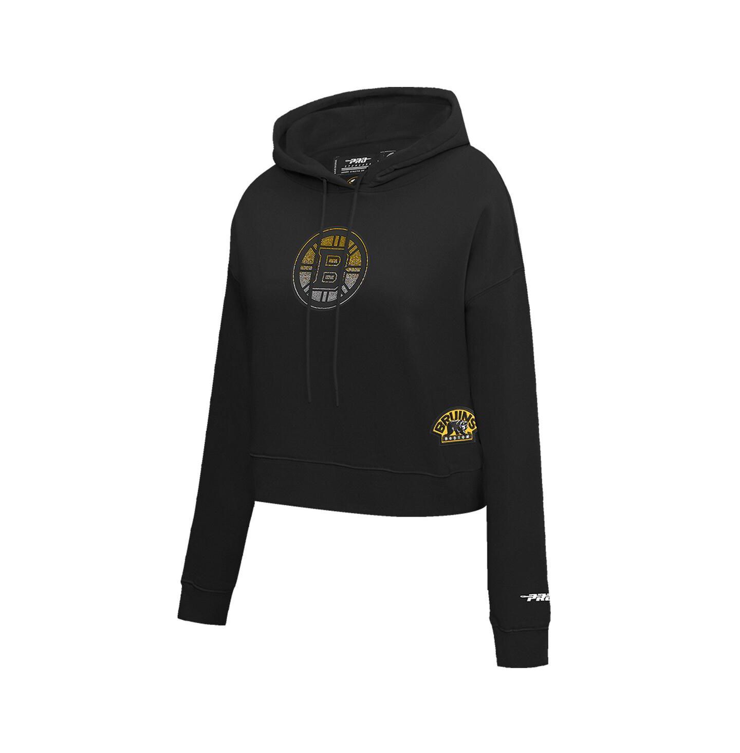 Женское худи Pro Standard Black Boston Bruins Jewels Cropped Pullover — фото 5