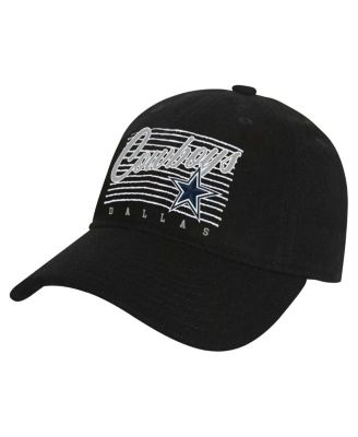 Big Boys and Girls Black Dallas Cowboys Retro Wooly Adjustable Hat