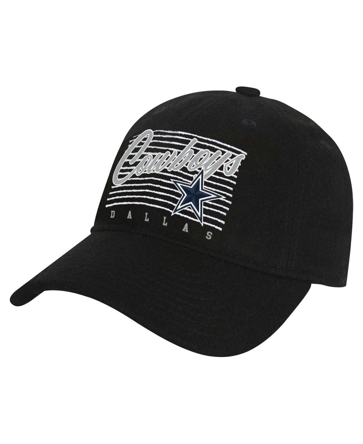 Outerstuff Big Boys And Girls Black Dallas Cowboys Retro Wooly Adjustable Hat In Black