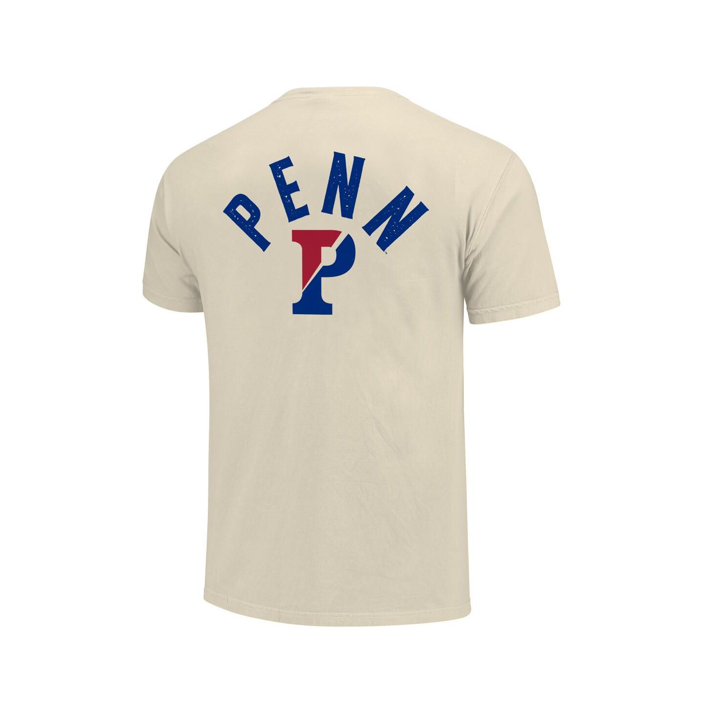 Мужская футболка Image One Cream Pennsylvania Quakers Comfort Colors Mascot Overlay — фото 2