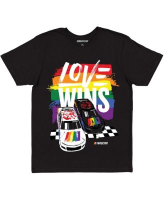 Men's Black NASCAR Love Wins Pride T-Shirt
