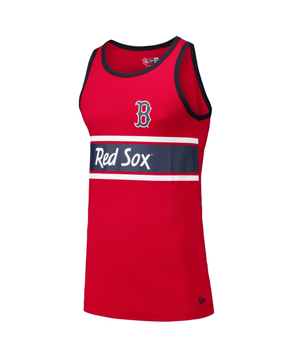 NEW ERA MEN'S RED BOSTON RED SOX JERSEY RINGER TANK TOP 