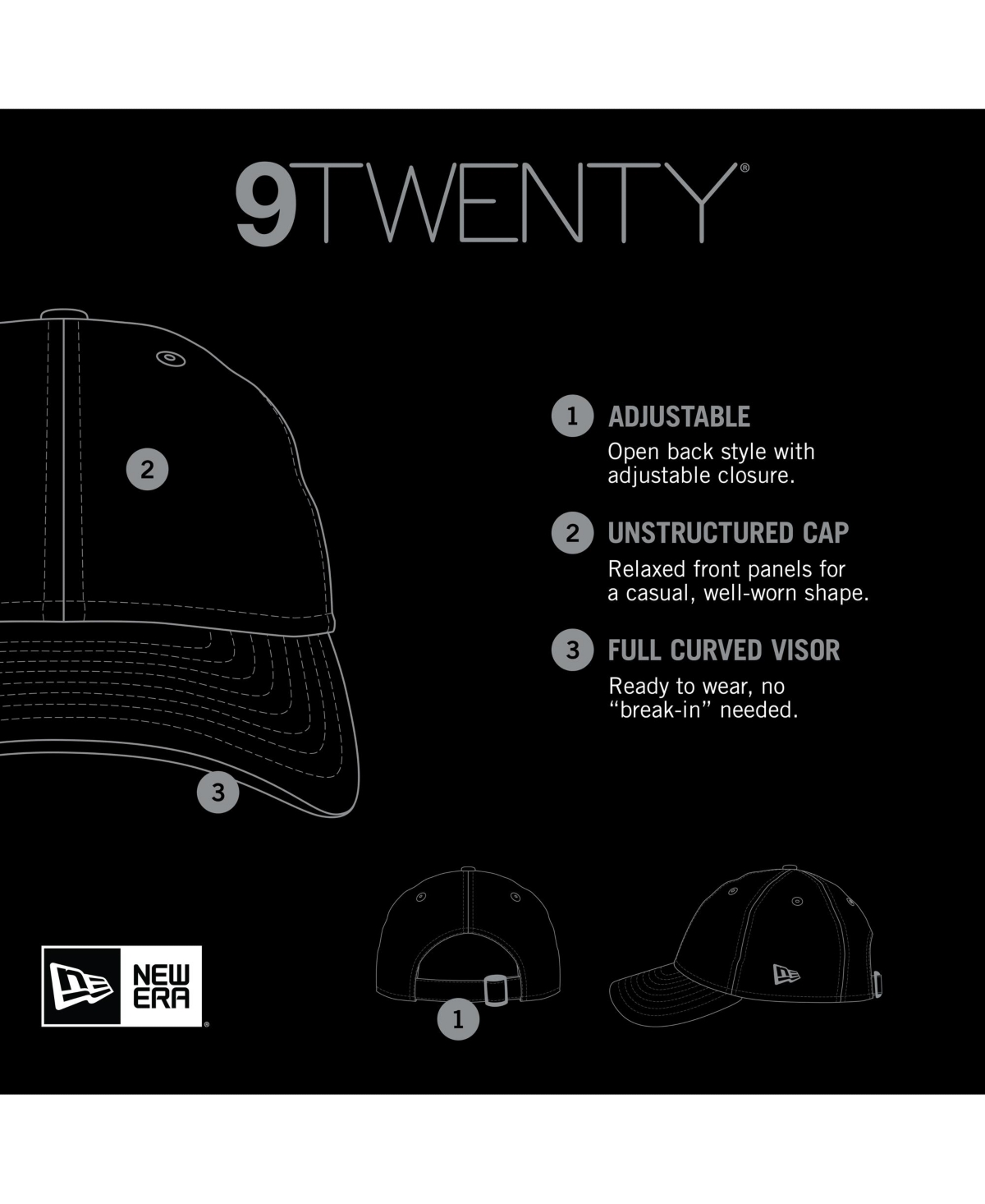 NEW ERA MEN'S STONE ATHLETICS GAME DAY 9TWENTY ADJUSTABLE TRUCKER HAT 