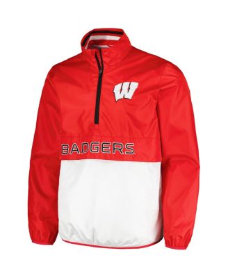 Men's Red Wisconsin Badgers Cornerman&nbsp;Half-Zip Top
