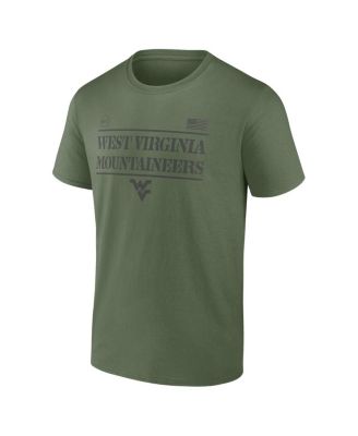 Men's Olive West Virginia Mountaineers OHT Military Appreciation Stencil T-Shirt