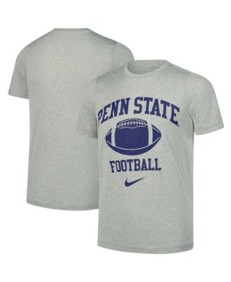 Nike - Big Boys and Girls Penn State Nittany Lions Heather Gray Logo Legend Performance T-Shirt