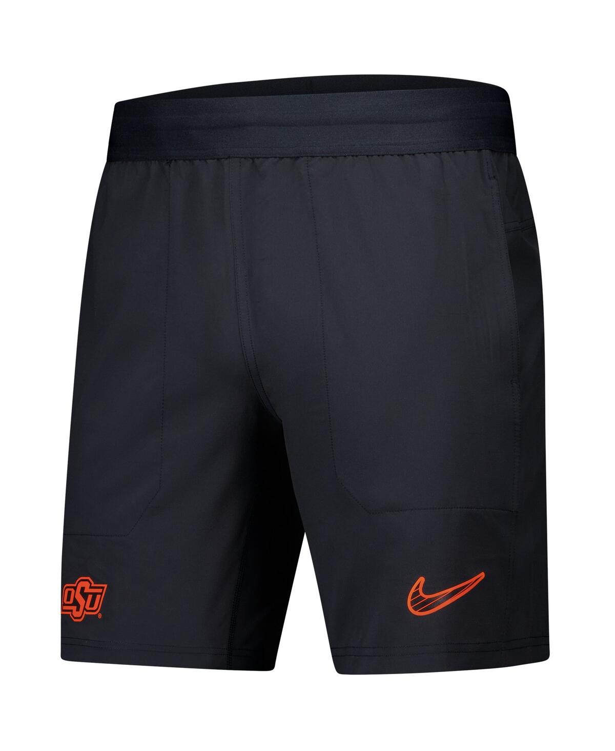 Nike Men's Black Arkansas Razorbacks 2024 Sideline Mesh Shorts In Black,orange