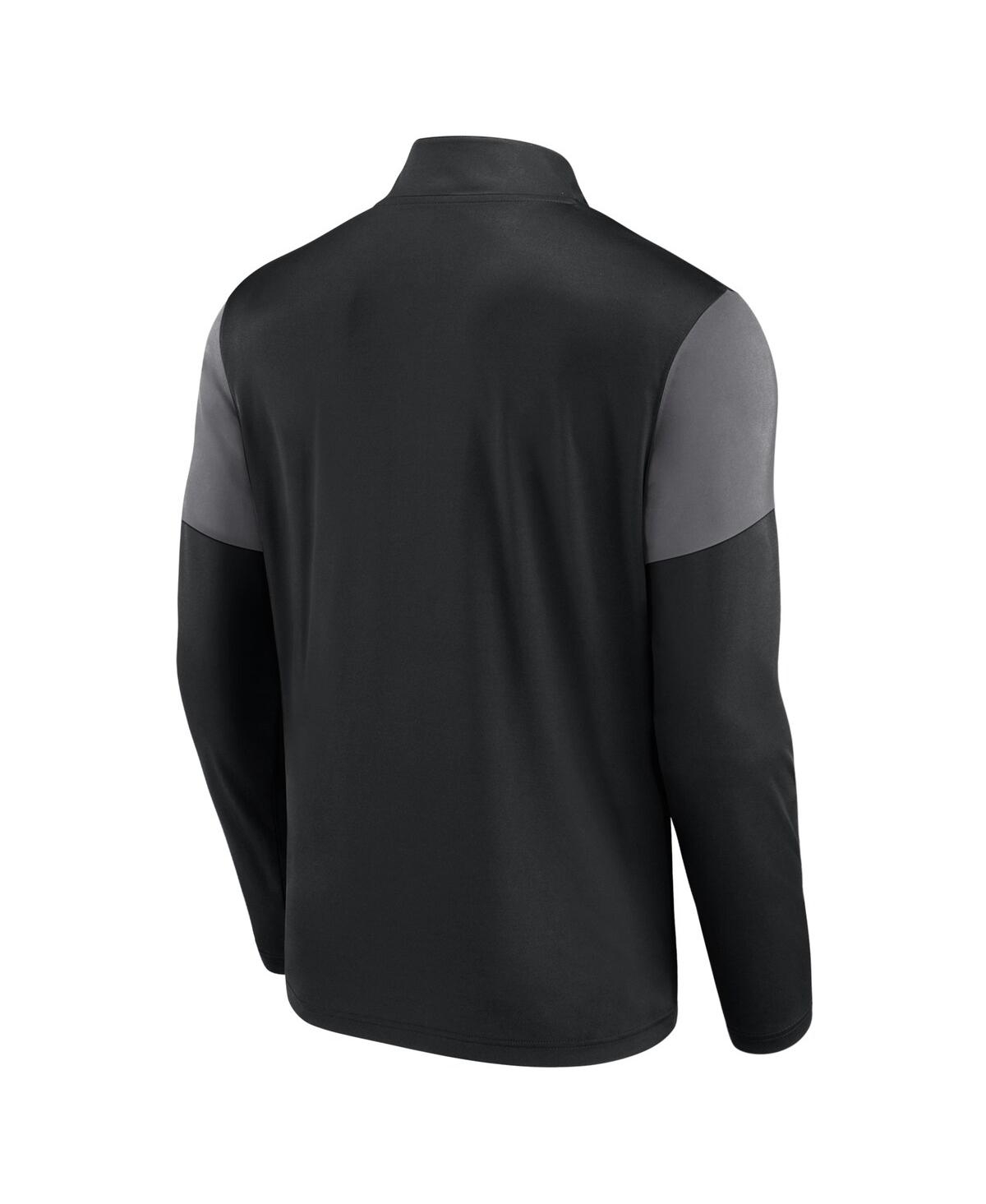 Fanatics Men's Black Chicago White Sox Logo Quarter-zip Top In Black