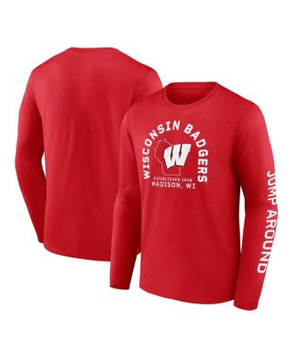 Fanatics - Men's Red Wisconsin Badgers Fundamentals Cotton Winning Team Long Sleeve T-Shirt