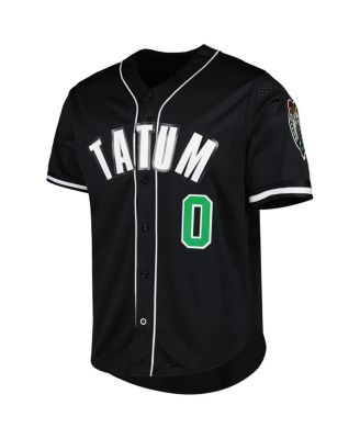 Men's Jayson Tatum Black Boston Celtics Capsule Player Baseball Button-Up Shirt