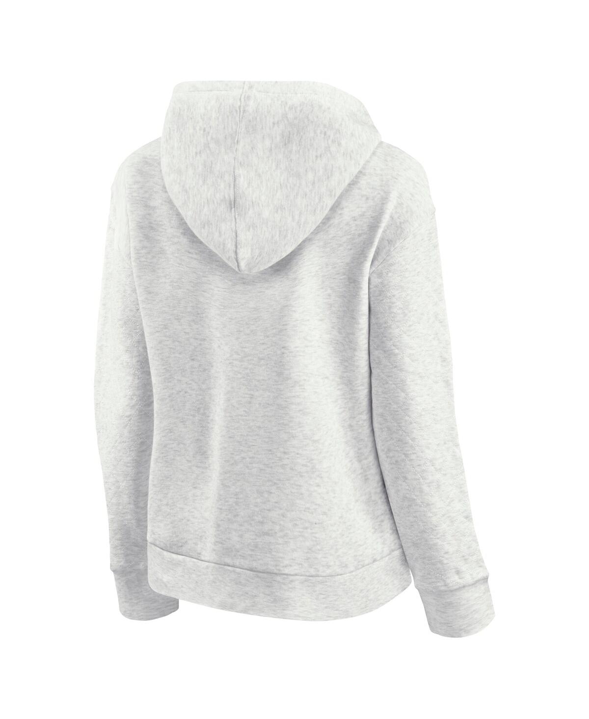 Fanatics Women's Oatmeal New York Rangers True Classics Quilted Pullover Hoodie In Oatmeal