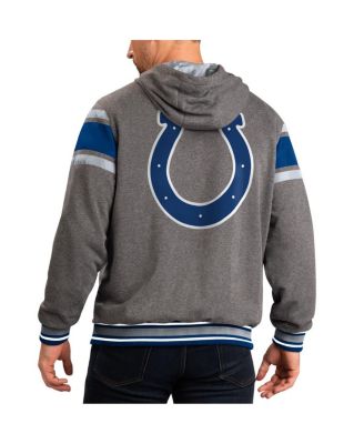 Men's Royal/Gray Indianapolis Colts Extreme Full Back Reversible Hoodie Full-Zip Jacket