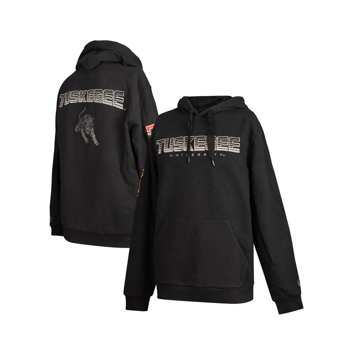 Мужское худи FISLL Black Tuskegee Golden Tigers Puff Print Sliced Pullover — фото 1