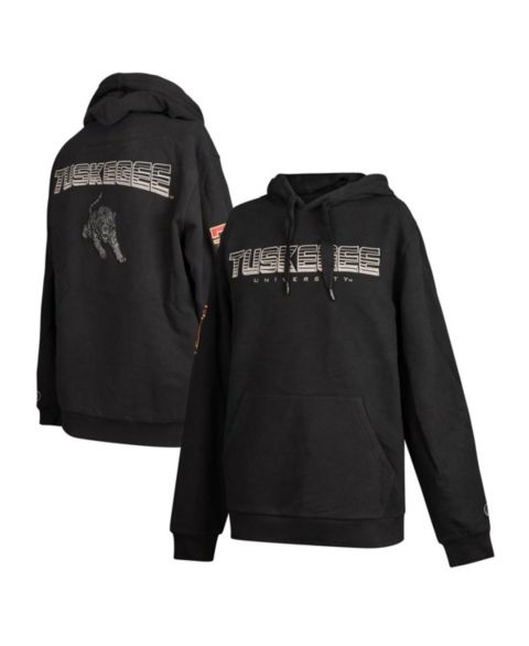 Мужское худи FISLL Black Tuskegee Golden Tigers Puff Print Sliced Pullover