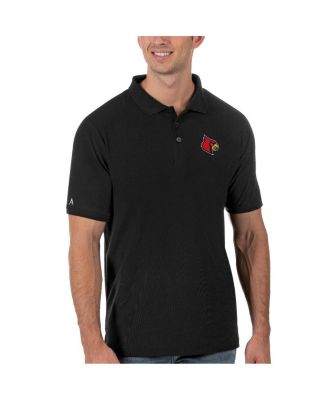 Antigua - Men's  Black Louisville Cardinals Legacy Pique Polo